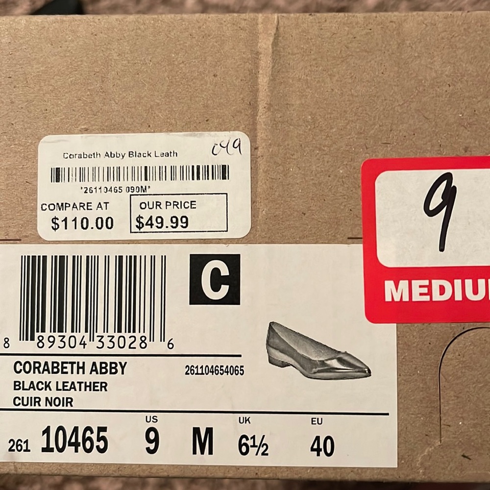 Clarks Black Flats